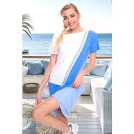 Mayo Chix Lícia ruha modal viscose/FV fehér/kék