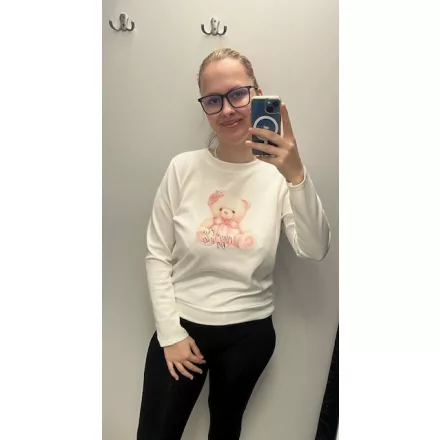 Mayo Chix Pilar póló pianka/matrica fehér rózsás macis