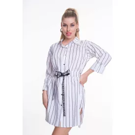 Mayo Chix Marion ruha csíkos puplin/ Mayo öv fehér