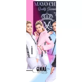 Mayo Chix Gemma pufi/kapucnis/Oldalt csíkos púder 2025