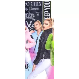 Mayo Chix Gemma pufi/kapucnis/Oldalt csíkos babakék 2025