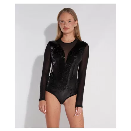 Envy body Necc ujjú, flitteres fekete