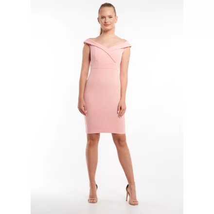 Envy Ejtett vállú jersey ruha puder