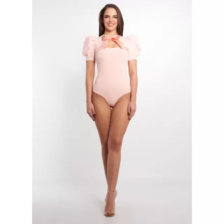 Envy body Nyakán nyitott szatén masnis egyszínű puder