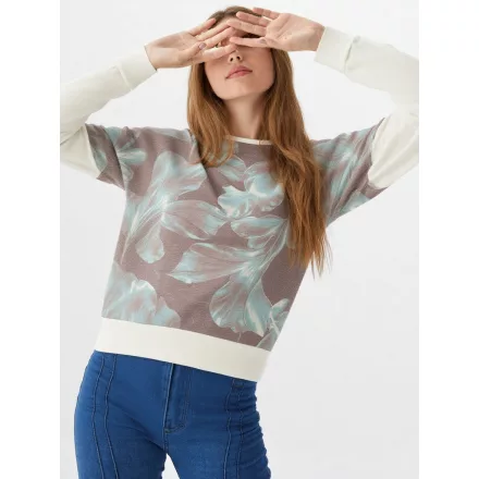 Blue Nature Ylena felső mint+uni komb türkiz/barna leveles