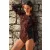 Envy body kereknyakú csipke barna