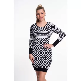 Mayo Chix riversdale ruha kötött fekete/fehér
