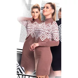 Mayo Chix Melody ruha kötött barna/fehér