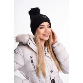 Mayo Chix Eldorado sapka kötött/bojtos/lurexes fekete 