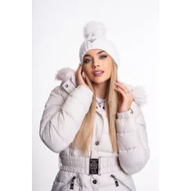 Mayo Chix Eldorado sapka kötött/bojtos/lurexes ekrü