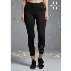 Rensix leggings lábán arany Rensix always fekete 2025