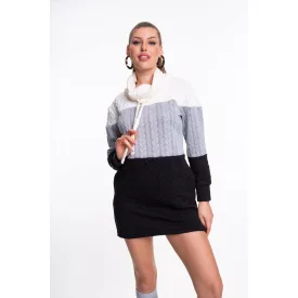   Mayo Chix Deena ruha 3sz Zsakard fonott mintás/FV ekrü/szürke/fekete