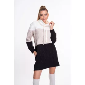   Mayo Chix Deena ruha 3sz Zsakard fonott mintás/FV ekrü/bézs/fekete