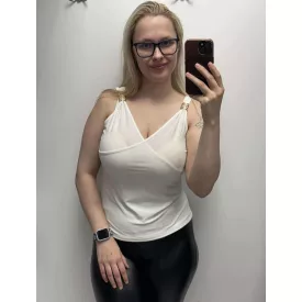 Mayo Chix Zephyr top alkalmi pöttyös/FV/2dísz fekete