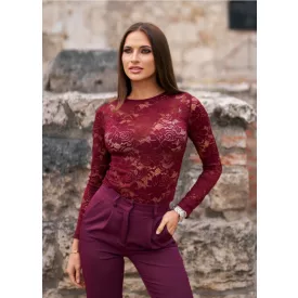 Envy body csipke burgundi 