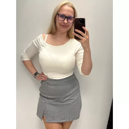 Blue nature szoknya short mint. halsz. szövet  szürke