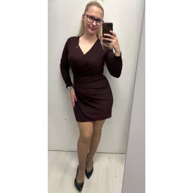 Mayo Chix Major ruha lurexes/átlapolós bordó