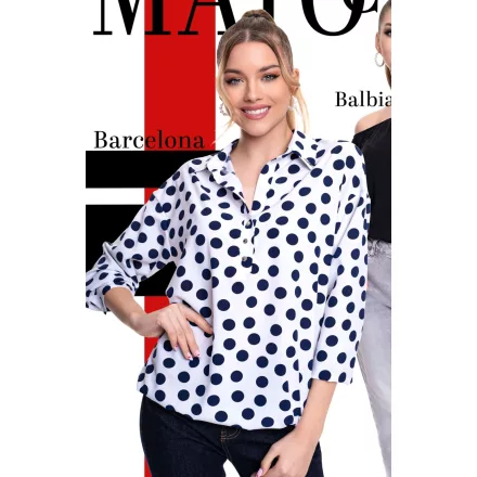 Mayo Chix Barcelona blúz h.u. pöttyös flokon/FV 