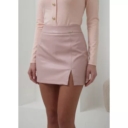 Envy skort Bőrhatású sliccelt mályva
