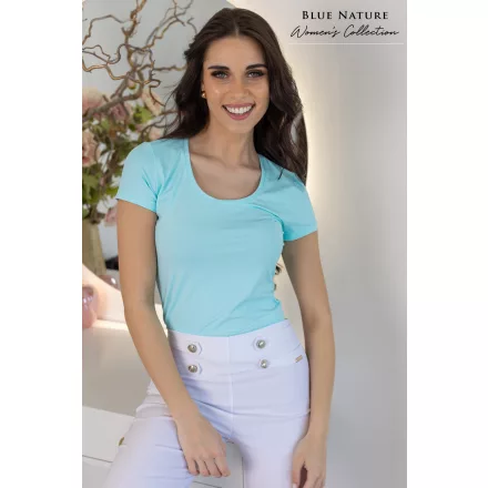 Blue Nature Basic felső uni poli ker.nyak menta