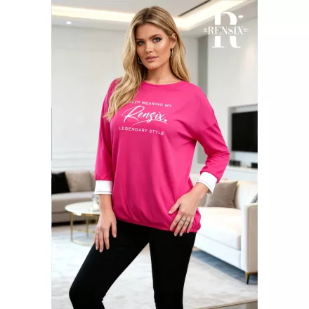 Rensix felső kereknyakú hosszúujjú gumis aljú Keep wearing pink 2026
