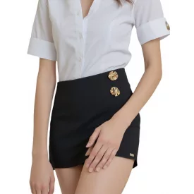 Rensix skort 2 díszgombos fekete 2026