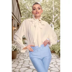 Mayo Chix Delhi blúz aisa/kötött nyakú bézs