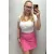 Blue Nature Montes bőr skort pink