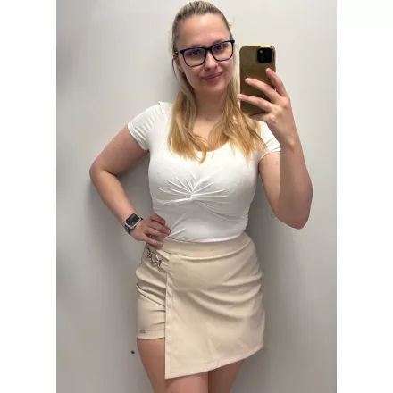 Blue Nature Montes bőr skort bézs