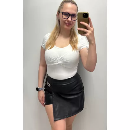 Blue Nature Montes bőr skort fekete