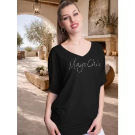 Mayo Chix Toole tunika r.u. modal viscose/nagy csili fekete