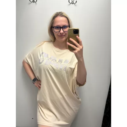 Mayo Chix Luton tunika r.u. modal viscose/nagy csili bézs