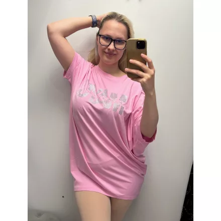 Mayo Chix Luton tunika r.u. modal viscose/nagy csili világos rózsaszín