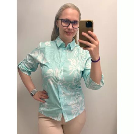 Blue Nature Korina ing mint 3/4 végig gombos menta mintás