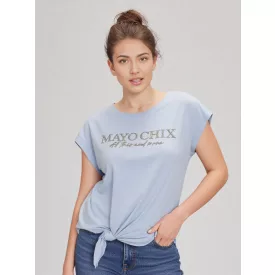   Mayo Chix Klau póló r.u. modal viscose/dombor fólia brokát all this babakék