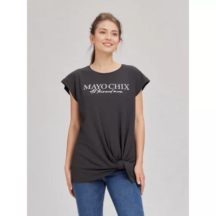 Mayo Chix Klau póló r.u. modal viscose/dombor fólia brokát all this fekete