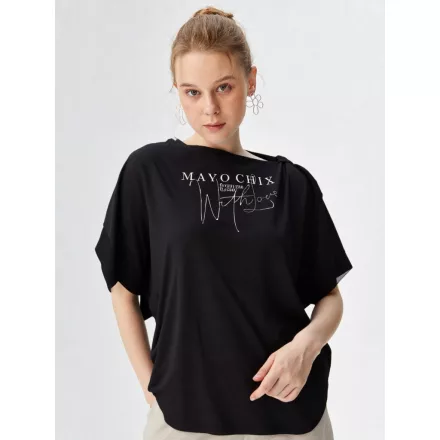 Mayo Chix Less felső r.u. modal viscose/matrica with you fekete