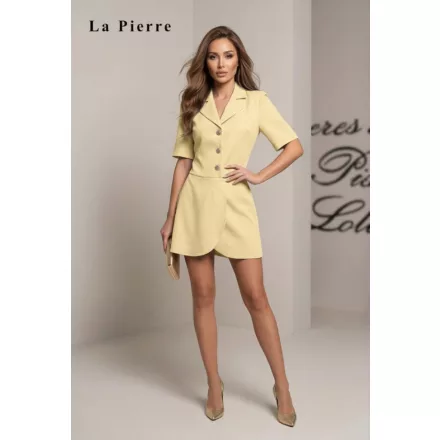 La Pierre Valentina barbi shortos overál világos sárga