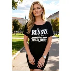   Rensix tunika kereknyakú rövidujjú fehér good time all weekend fekete 2026