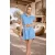 Mayo Chix Celine shortoverál viscose gombos/galléros kék