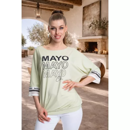 Mayo Chix Natasha póló modal viscose/matrica 3 soros almazöld