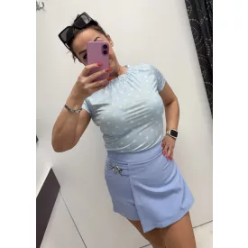 Blue Nature Lorena felső mint. szűk. poli kék pöttyös