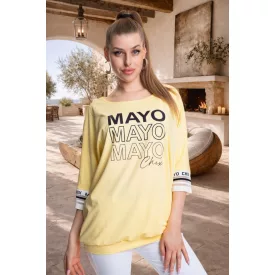   Mayo Chix Natasha póló modal viscose/matrica 3 soros világos sárga