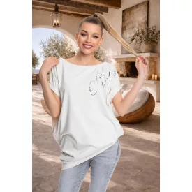   Mayo Chix Zséda tunika r.u. modal viscose/dombor fólia fehér