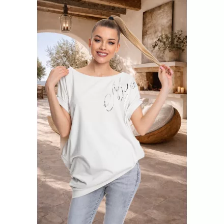 Mayo Chix Zséda tunika r.u. modal viscose/dombor fólia fehér