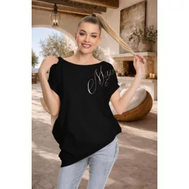   Mayo Chix Zséda tunika r.u. modal viscose/dombor fólia fekete