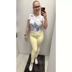   Envy farmernadrág 1 gombos szűkszárú elasztikus anyagú világos sárga