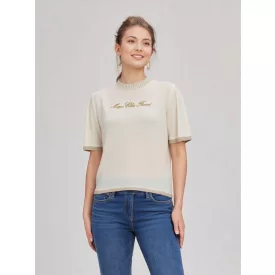   Mayo Chix Connecticut pulóver r.u. kötött/dombor fólia ekrü