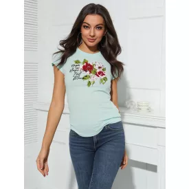   Mayo Chix Light póló r.u. sport pamut/matrica full bloom menta