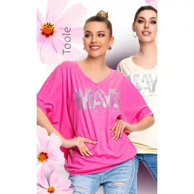   Mayo Chix Toole tunika r.u. modal viscose/nagy csili átmenetes felirat pink